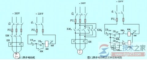 三相异步电动机中继电接触器控制电路