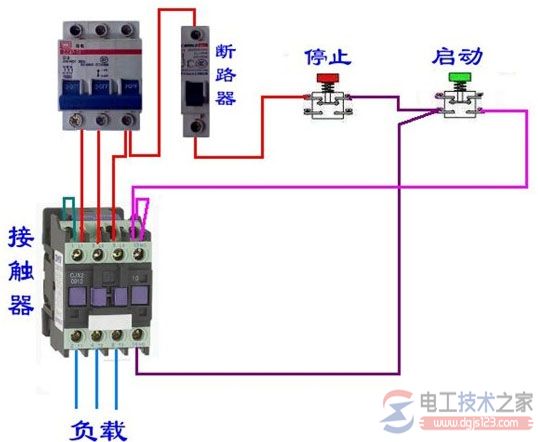 电动机可逆运行控制接线示意图