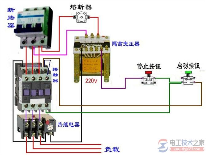 电动机可逆运行控制接线示意图