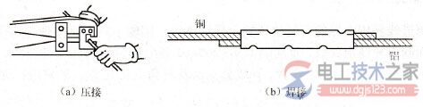 铜导线与铝导线的压接与焊接