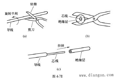 元器件引脚与导线线头及漆包线与纱包线线头