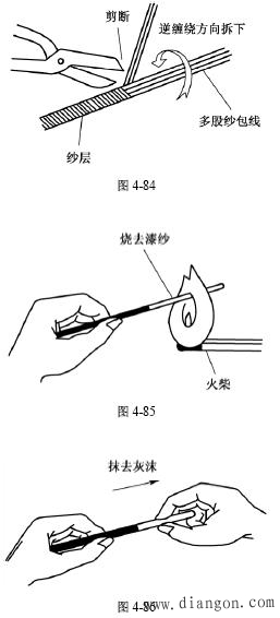 元器件引脚与导线线头及漆包线与纱包线线头