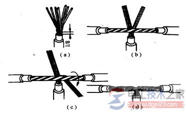 7股铜芯导线的T字分支连接