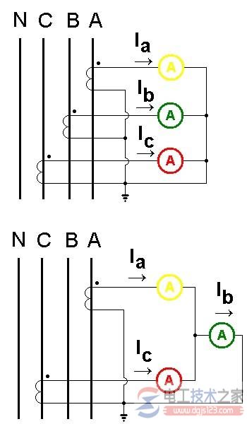 <a href=/zt/peidiangui/ target=_blank class=infotextkey>配电柜</a>上电流表与互感器的接线图
