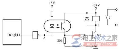 带光电耦合器的开关量输出电路