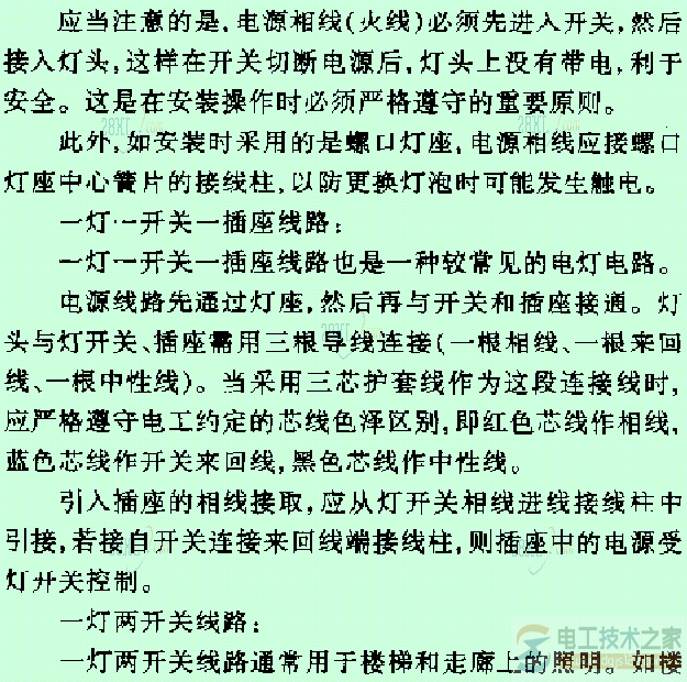 白炽灯的多种安装方式1