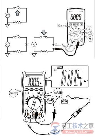 万用表测量交流与直流电流