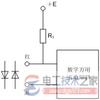 数字式万用表测量二极管的等效电路