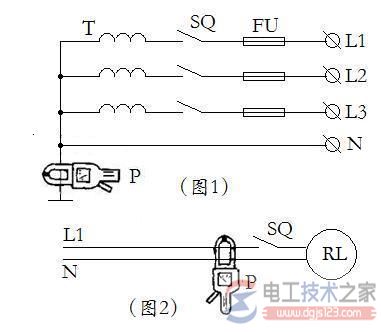 钳形电流表判断漏电接地故障点2