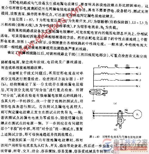 钳形电流表如何判断漏电接地故障点3