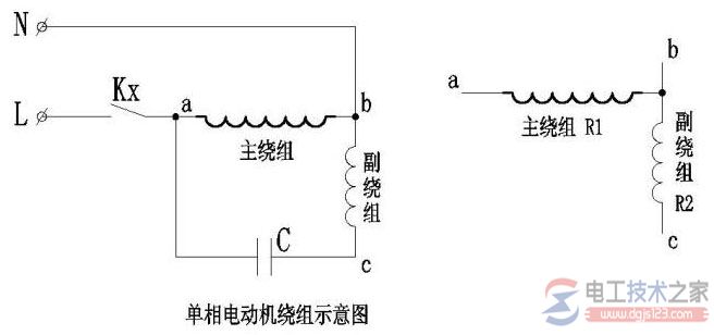 单相电动机主副绕组1