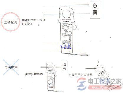 钳形电流表检测电流