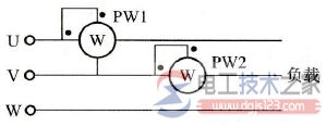单相功率表测量三相三线制电源功率线路