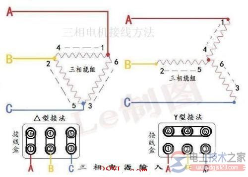 星三角启动原理图