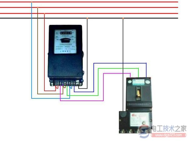 三相四线电度表的接线