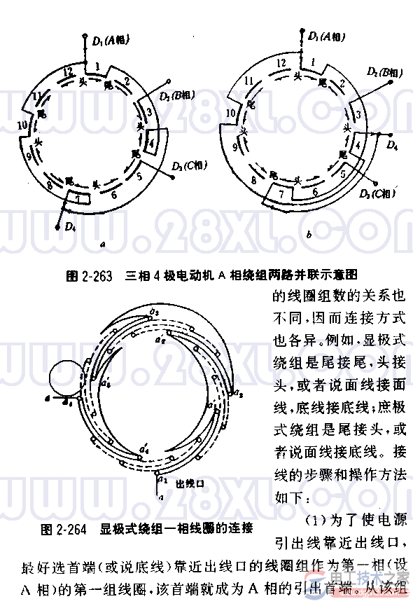 连接并联支路和同相绕组2