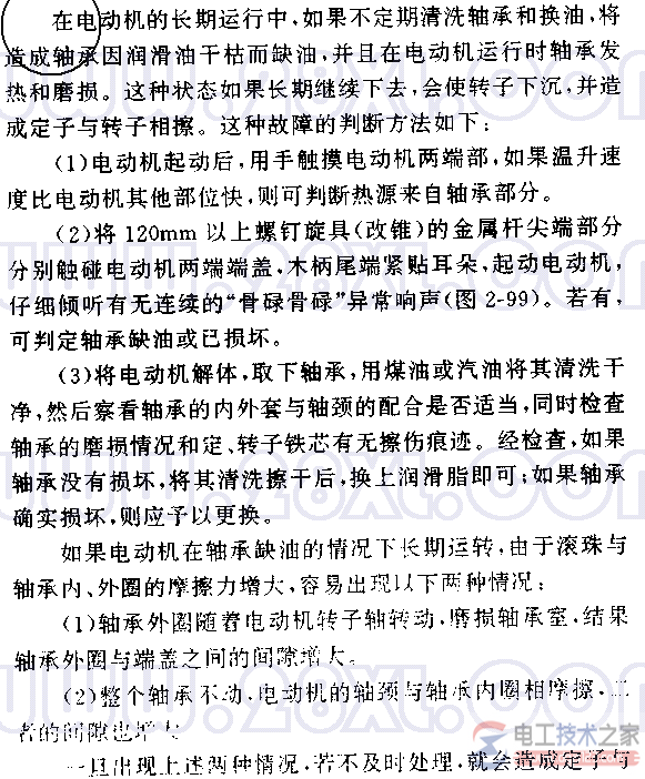 如何判断电动机轴承是否缺油？