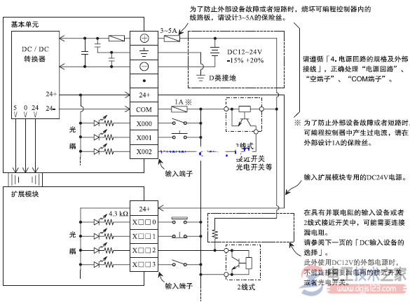 三菱plc电源外部接线图2