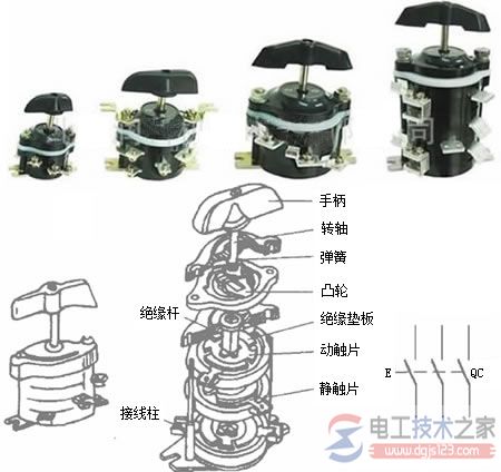 转换开关的线框图与原理图