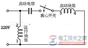 倒顺开关与电机接线图2