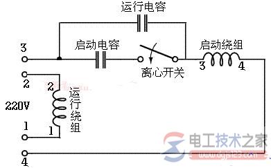 倒顺开关与电机接线图5