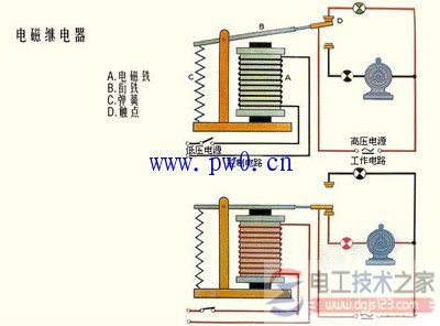 时间继电器的原理与接线图