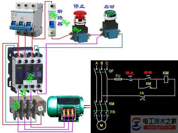 CJX20910接触器实物接线图