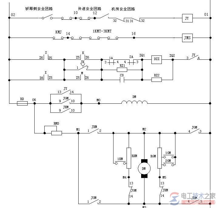 双速电梯电气原理图2