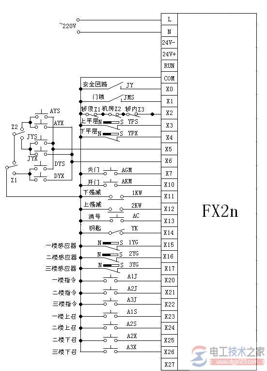 双速电梯电气原理图3