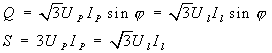 三相功率的计算公式