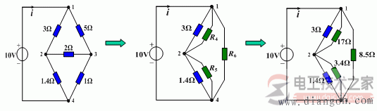 电阻星形联结与三角形联结等效变换