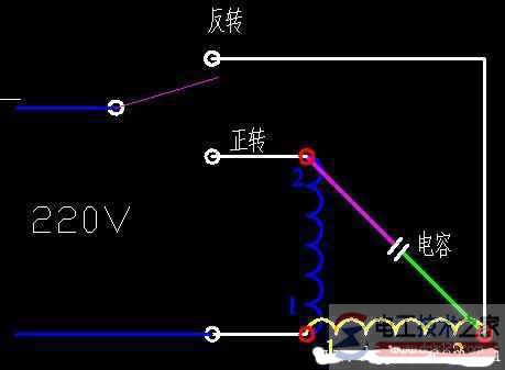 三相电机改装为单相正反转电机的方法5