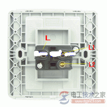 单联双控开关结构图