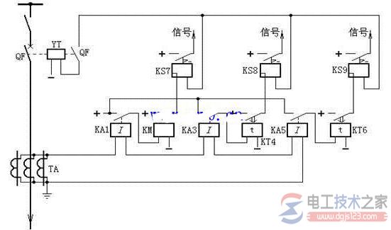 三段式<a href=/loudianbaohuqi/1214.htm target=_blank class=infotextkey>零序电流保护</a>接线图