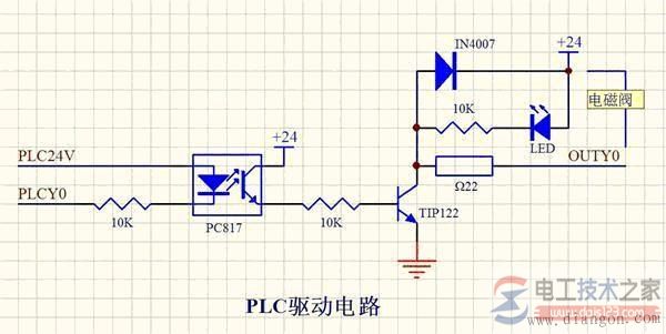 plc控制电磁阀驱动电路1