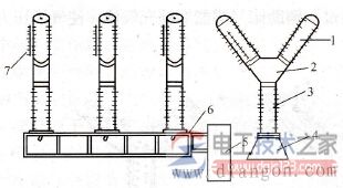 110kV电压等级使用的落地式少油断路器结构示意图