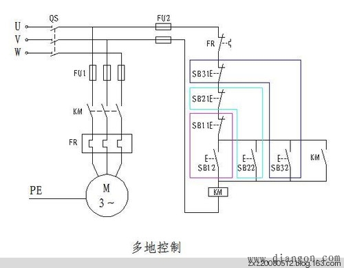 三菱PLC学习——两地控制与多地控制PLC程序