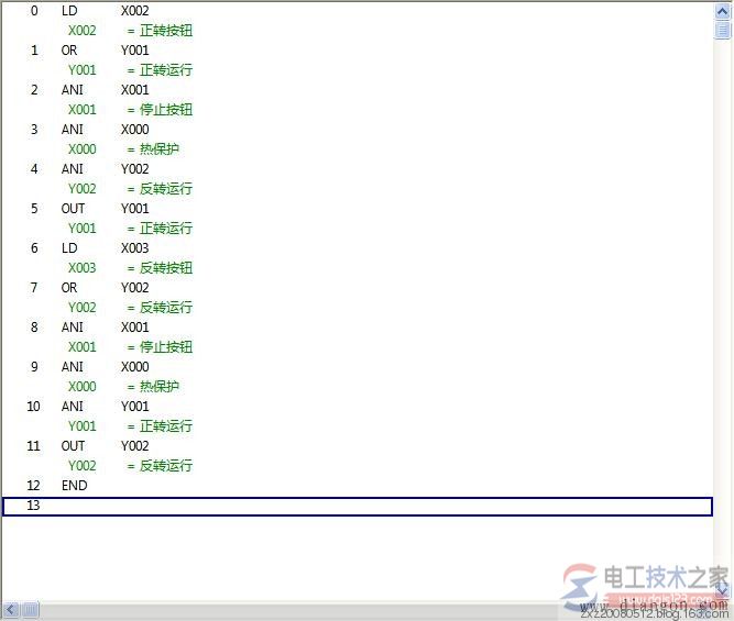 三菱plc学习——电动机正反转控制的plc程序