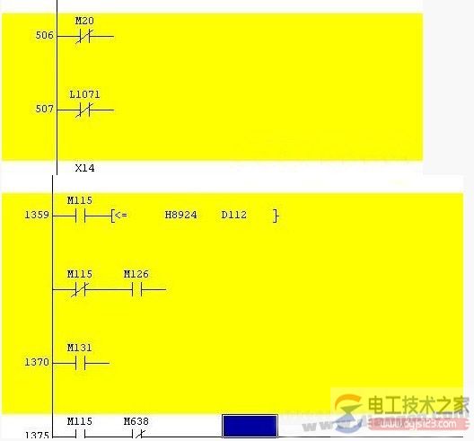 三菱plc程序上载显示黄色的解决办法