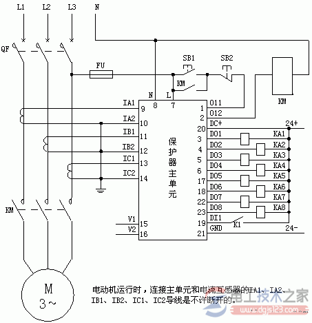 电动机保护器电路接线方式