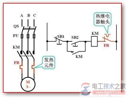 普通连续运行电动机控制原理图