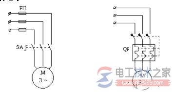 鼠笼电动机起停电器控制线路工作情况图解