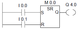 复位优先型SR双稳态触发器梯形图编程实例