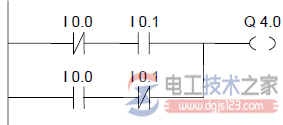 XOR 逻辑“异或”梯形图