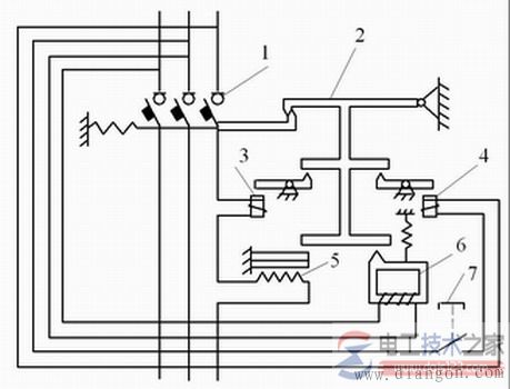 低压断路器的结构原理图