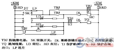 断路器防跳回路接线原理