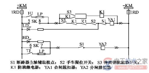 断路器防跳回路接线原理