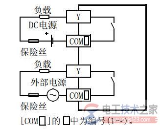 三菱fx3u系列plc输出接线方法