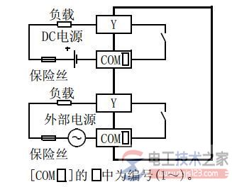 三菱fx3u系列plc输出接线方法