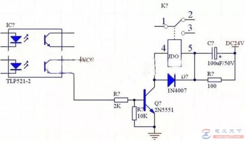 继电器晶体管驱动电路原理图，继电器集成电路驱动电路原理图
